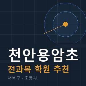 천안용암초 전과목 학원 안내