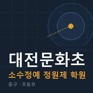 대전문화초 소수정예 학원 안내