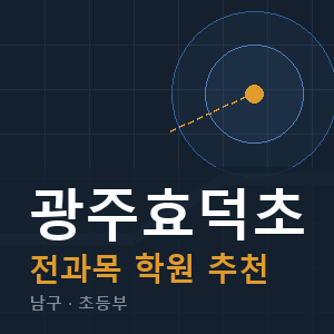 광주효덕초 전과목 학원 안내