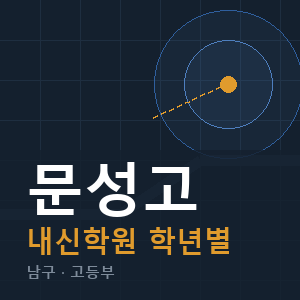문성고 내신 학원 안내