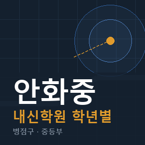 안화중 내신 학원 안내