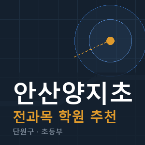 안산양지초 전과목 학원 안내