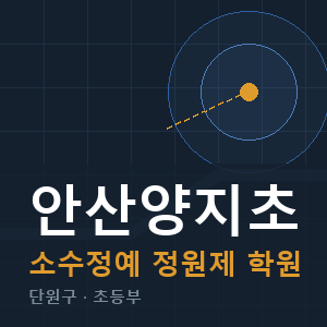 안산양지초 소수정예 학원 안내