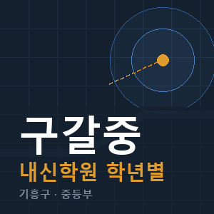 구갈중 내신 학원 안내