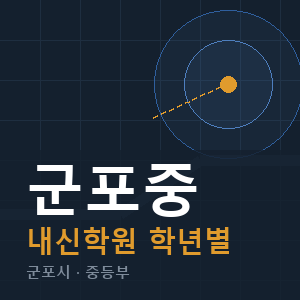 군포중 내신 학원 안내