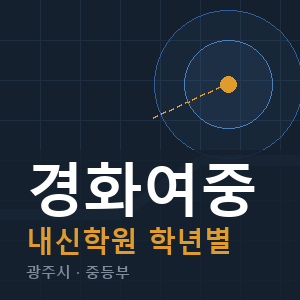 경화여중 내신 학원 안내
