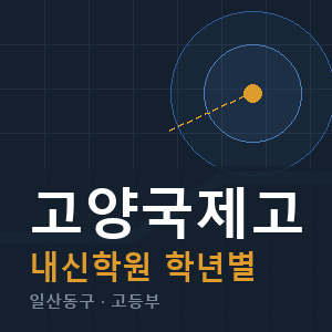 고양국제고 내신 학원 안내