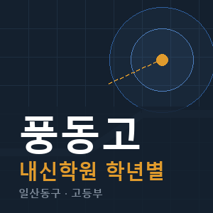 풍동고 내신 학원 안내