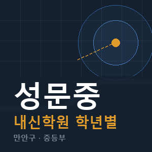 성문중 내신 학원 안내