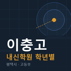 이충고 내신 학원 안내