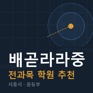 배곧라라중 전과목 학원 안내
