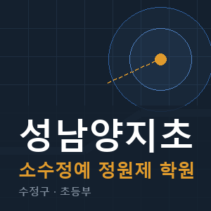 성남양지초 소수정예 학원 안내