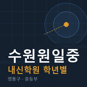 수원원일중 내신 학원 안내