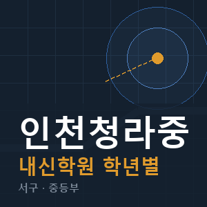 인천청라중 내신 학원 안내