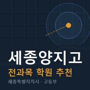 세종양지고 전과목 학원 안내