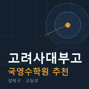 고려사대부고 국영수 학원 안내
