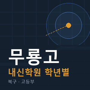 무룡고 내신 학원 안내