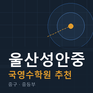 울산성안중 국영수 학원 안내